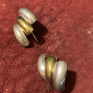 Earrings handmade in Mexico by local artist in 1940-1960